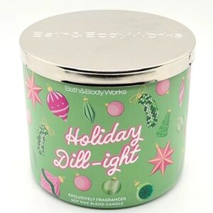 BBW HOLIDAY DILL-IGHT THREE WICK CANDLE NWT